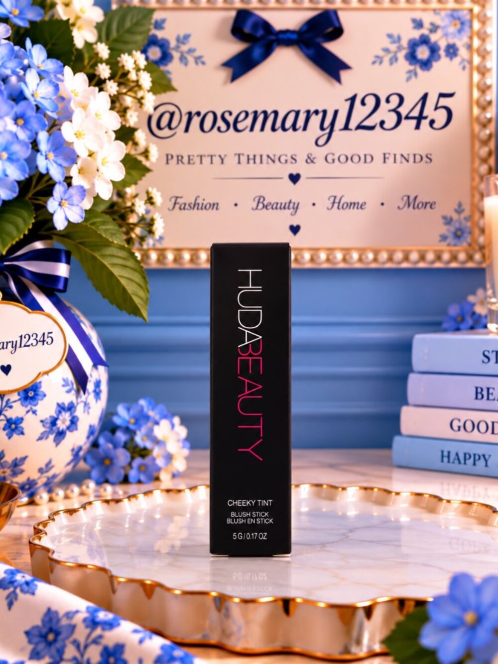 HUDA BEAUTY Cheeky Tint Blush Stick Perky Peach
